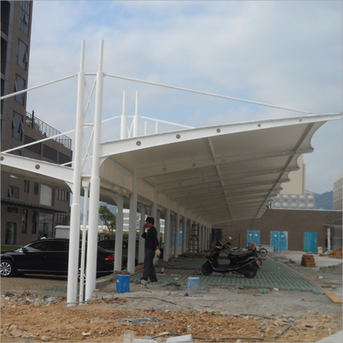 膜结构车棚制作户外电动自行车停车棚充电桩顶篷张拉膜结构